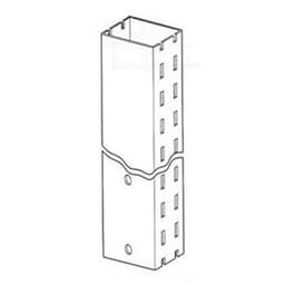 8" x 1-1/4" x 2" RVS80 Tube Standard with Bolt Holes, Satin Zinc/Brass