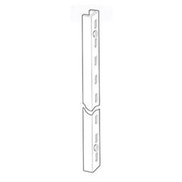 6" RVS800 Heavy-Duty Steel Pilaster Wall Standard, Satin Zinc/Polished Chrome