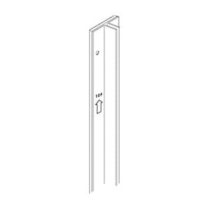 6' x 1-1/2" x 7/16" RVS803 Concealed T-Bar Standard, Satin Zinc/P51 Black Powder Coat