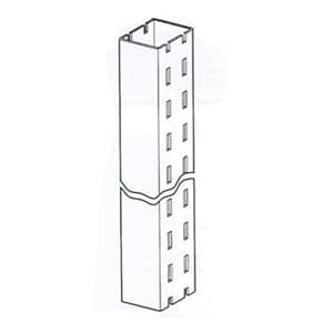 4-1/2" x 1-1/4" RVS84 Square Tube Standard, Satin Zinc
