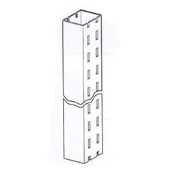 4-1/2" x 1-1/4" RVS84 Square Tube Standard, Satin Zinc