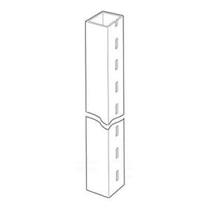 12' x 1" RVS85 Square Tube Standard, 3 Side Slotted, Raw Steel