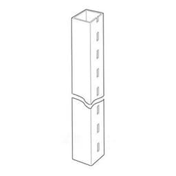 12' x 1" RVS85 Square Tube Standard, 3 Side Slotted, Raw Steel