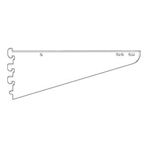 12" RVS871 Hangrod Bracket 1" Adjustable, Stain Zinc/Polished Chrome