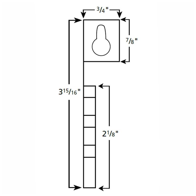 Slim Line Almond End Cap with Screws