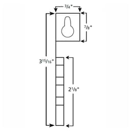 Slim Line Almond End Cap with Screws