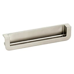 5" 22518 Series Cabinet Recessed Edge Pull, Satin Nickel