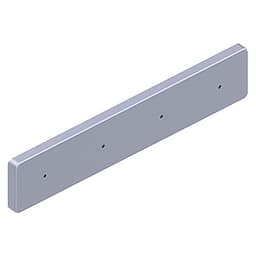 15-3/4" 88947 Series 4 Hook Rack, Silver