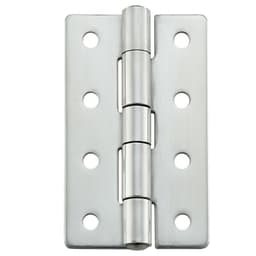 60mm x 100mm Butt Hinge with Holes, Mirror
