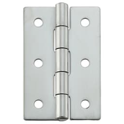 50mm x 75mm Butt Hinge with Holes, Mirror