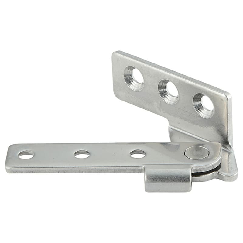 PL-100 Right-Hand Overlay Door Pivot Hinge, Plain Stainless Steel