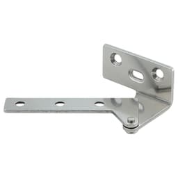 Right-Hand Overlay Door Pivot Hinge, Plain Stainless Steel