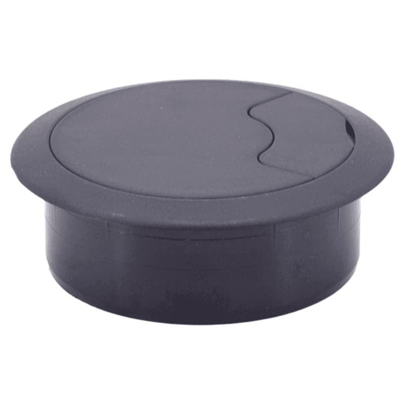 72mm Round Cable Grommet, Black