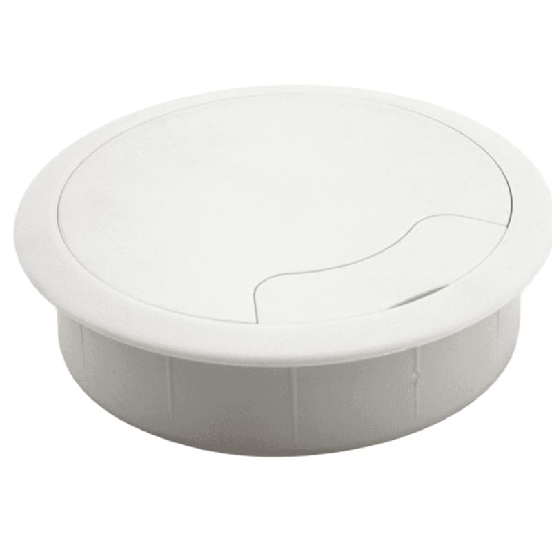 92mm Round Cable Grommet, White