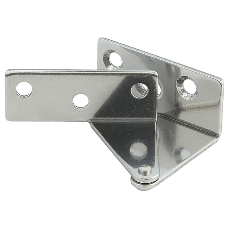 WP Right-Hand Overlay Door Pivot Hinge, Plain Stainless Steel
