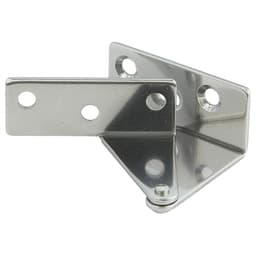 WP Right-Hand Overlay Door Pivot Hinge, Plain Stainless Steel