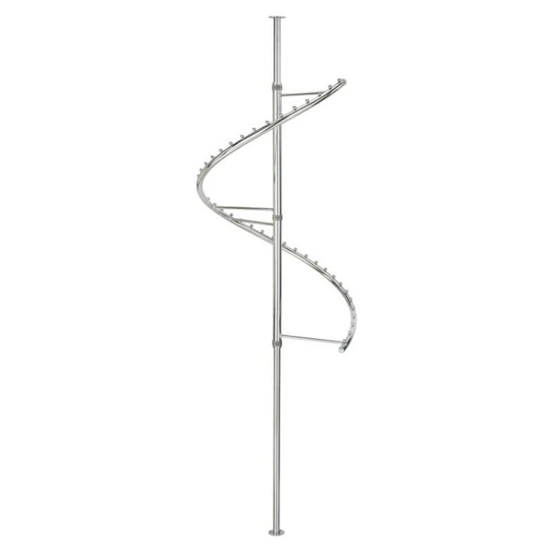 72-1/2" - 84" Spiral Clothes Rack, Chrome Plated Finish