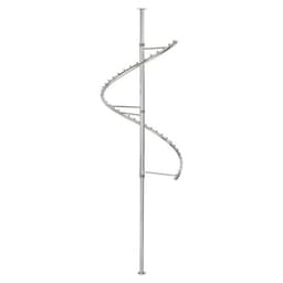 72-1/2" - 84" Spiral Clothes Rack, Chrome Plated Finish