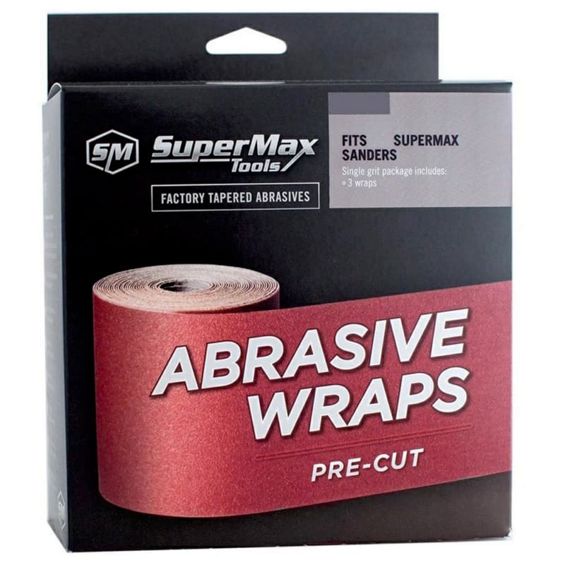 36/80/120 Grit Precut Aluminum Oxide Abrasive Wrap for 25" Drum Sander (3/Box)