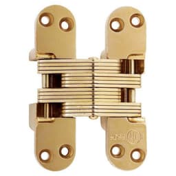 1-3/4" 418 Alloy Steel Invisible Hinge, Satin Brass