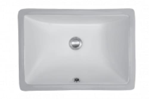 Vitreous China Undermount Single Bowl Vanity Sink, 18" x 13" x 5-3/4", White