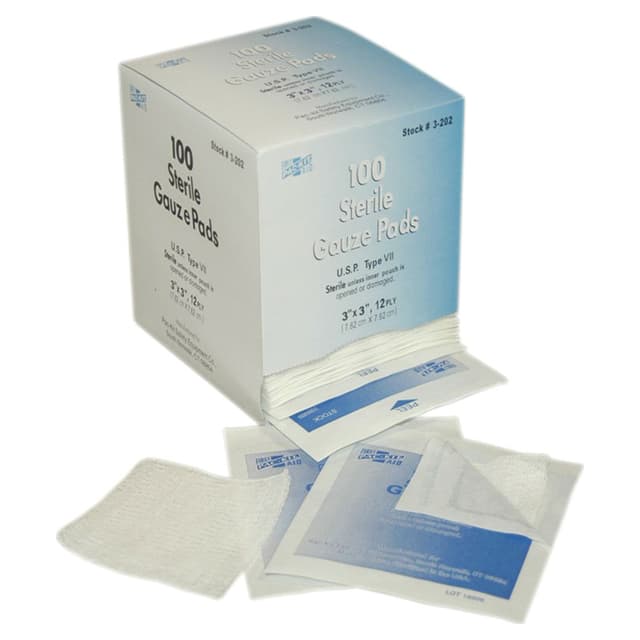 First Aid Only 3" x 3" Sterile Gauze Pad (100/Box)