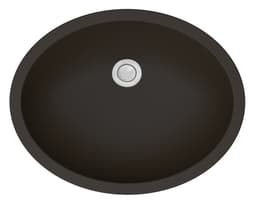 Q-306 Quartz Undermount Single Bowl Vanity Sink, 19" x 15" x 5-1/2", Brown