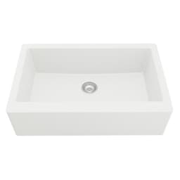 QA-740 Quartz Undermount Extra Large Single Bowl Kitchen Sink, 34" x 21-1/4" x 9", White