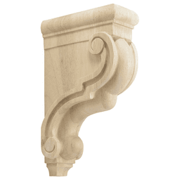 12" x 3" x 6-1/2" Wood Corbel, Rubberwood