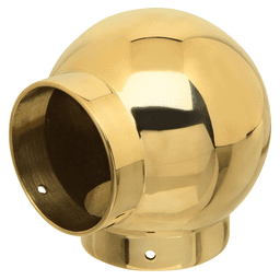 2" Ball Elbow, Polished Brass