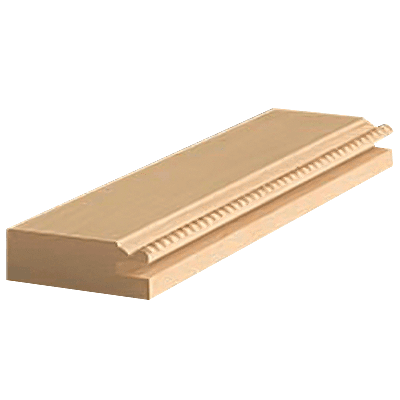 96" x 3/4" Door Stile Molding with Rope Pattern, Red Oak