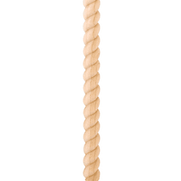 96" x 3/4" Standard Twist Split Rope Molding, Poplar