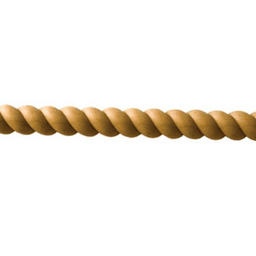 96" x 1" Standard Twist Split Rope Molding, Maple