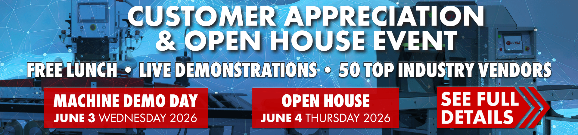 Customer Appreciation And Open House Event - Thursday, June 4th, 2026