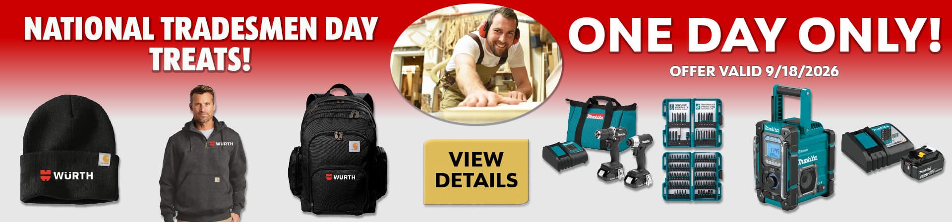 National Trademen Day Freebies - One Day Only - Today 9/18/26
