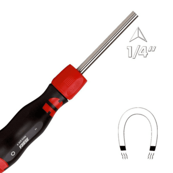 Zebra Ratchet Magazine Screwdriver with 12 Bits in Bit Magazine