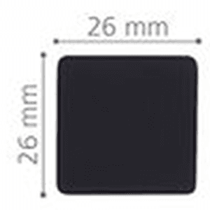 26mm 22607 Series Square Cabinet Knob, Satin Nickel Alt 1 - Image