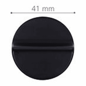 1-1/4" 22766 Series Semi Round Cabinet Knob, Matte Black Alt 1 - Image