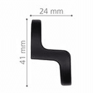 1-1/4" 22766 Series Semi Round Cabinet Knob, Matte Black Alt 2 - Image