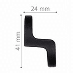 1-1/4" 22766 Series Semi Round Cabinet Knob, Matte Black Alt 2 - Image