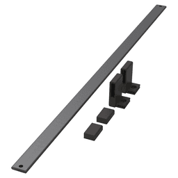 24" x 19" Conero Leather Mat with Edge, Black Shagreen, 5/Box Main - Image