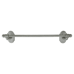30" Wrought #3 Rosette Towel Bar, Satin Steel Main - Image
