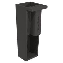 24" x 14" Conero Leather Mat with Edge, Black Shagreen, 5/Box Main - Image