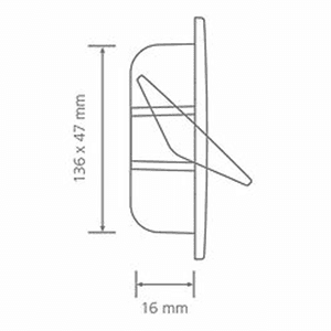 5" 2Z075 Series Cabinet Covered Flush Pull, Polished Chrome Alt 2 - Image