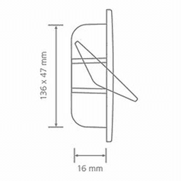 5" 2Z075 Series Cabinet Covered Flush Pull, Polished Chrome Alt 2 - Image