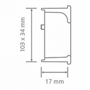 3-3/4" 2Z078 Series Cabinet Flush Pull, Polished Chrome Alt 2 - Image