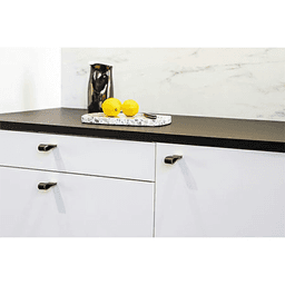 5/8" 2Z221 Series Cabinet Finger Pull, Satin Nickel/Black Leather Alt 1 - Image