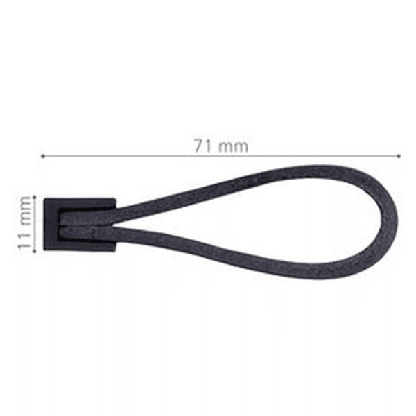 5/8" 2Z221 Series Cabinet Finger Pull, Matte Black/Black Leather Alt 3 - Image