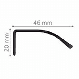 2-1/2" 2Z245 Series Cabinet Tab Pull, Matte Black Alt 2 - Image