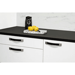 6-1/4" 2Z326 Series Cabinet Pull, Polished Chrome/Black Leather Alt 1 - Image